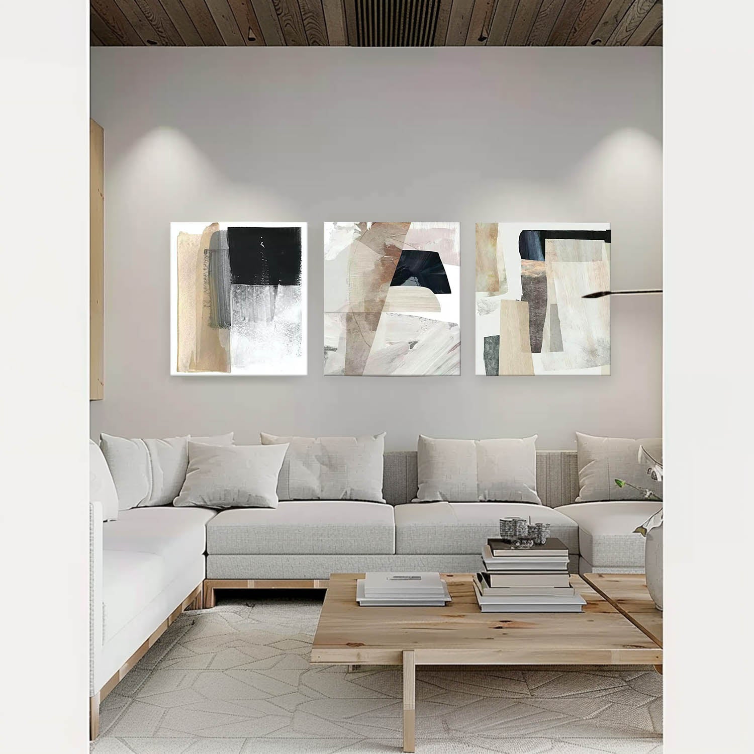 Abstract Painting Set Of 3 SP159 - Neutralighting