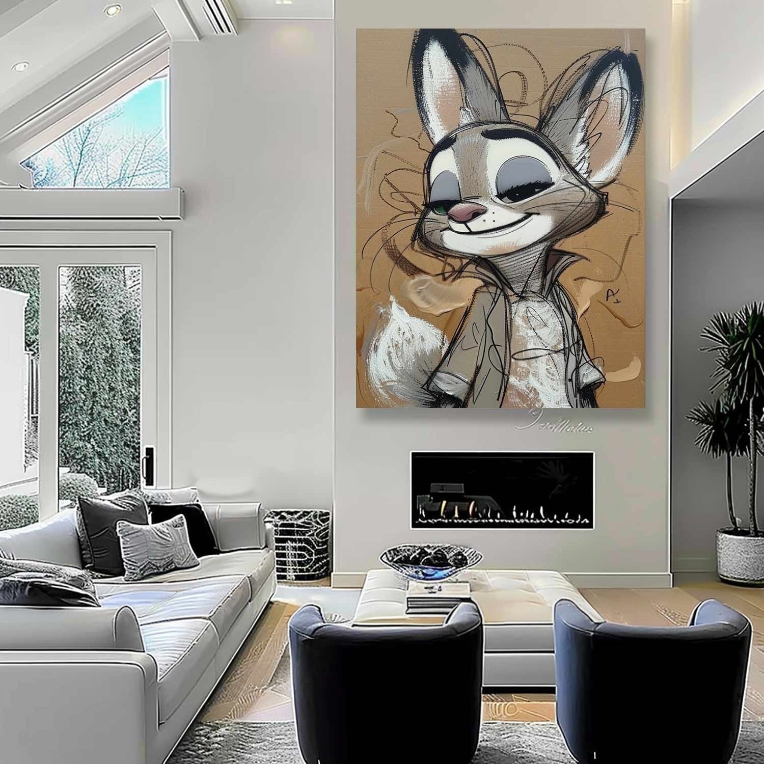 Wall Art Textured Expressive Brushstroke