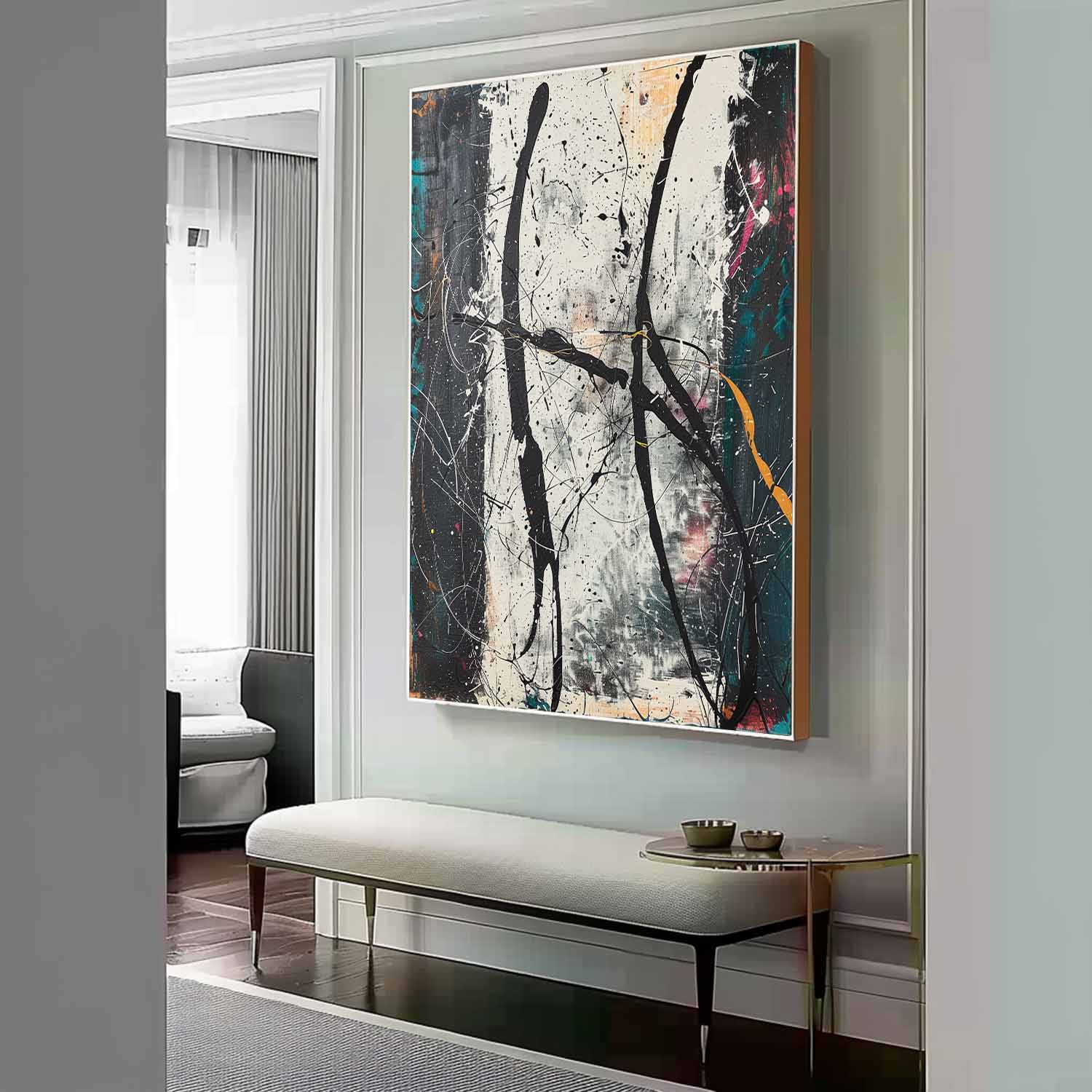 Wall Art Abstract Expressionism Energetic Modern