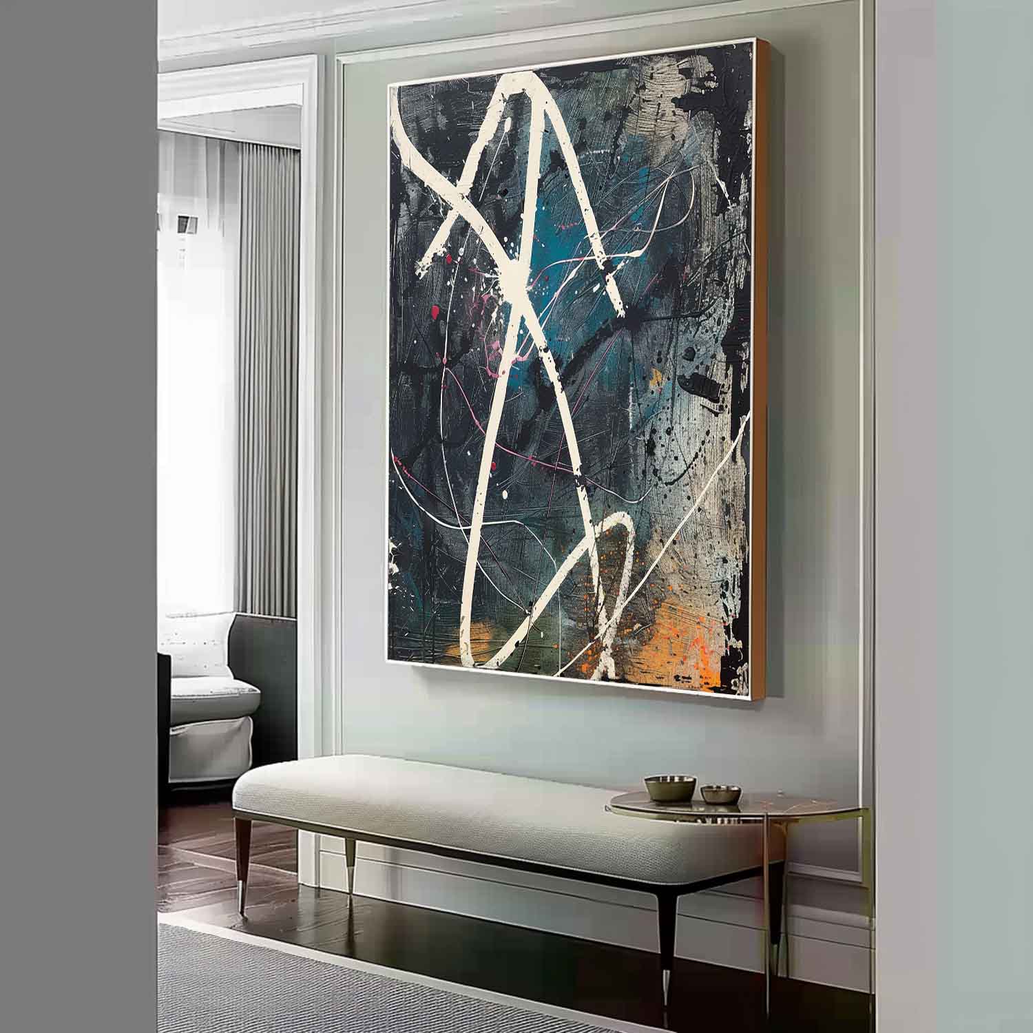 Wall Art Vertical Abstract Expressionist