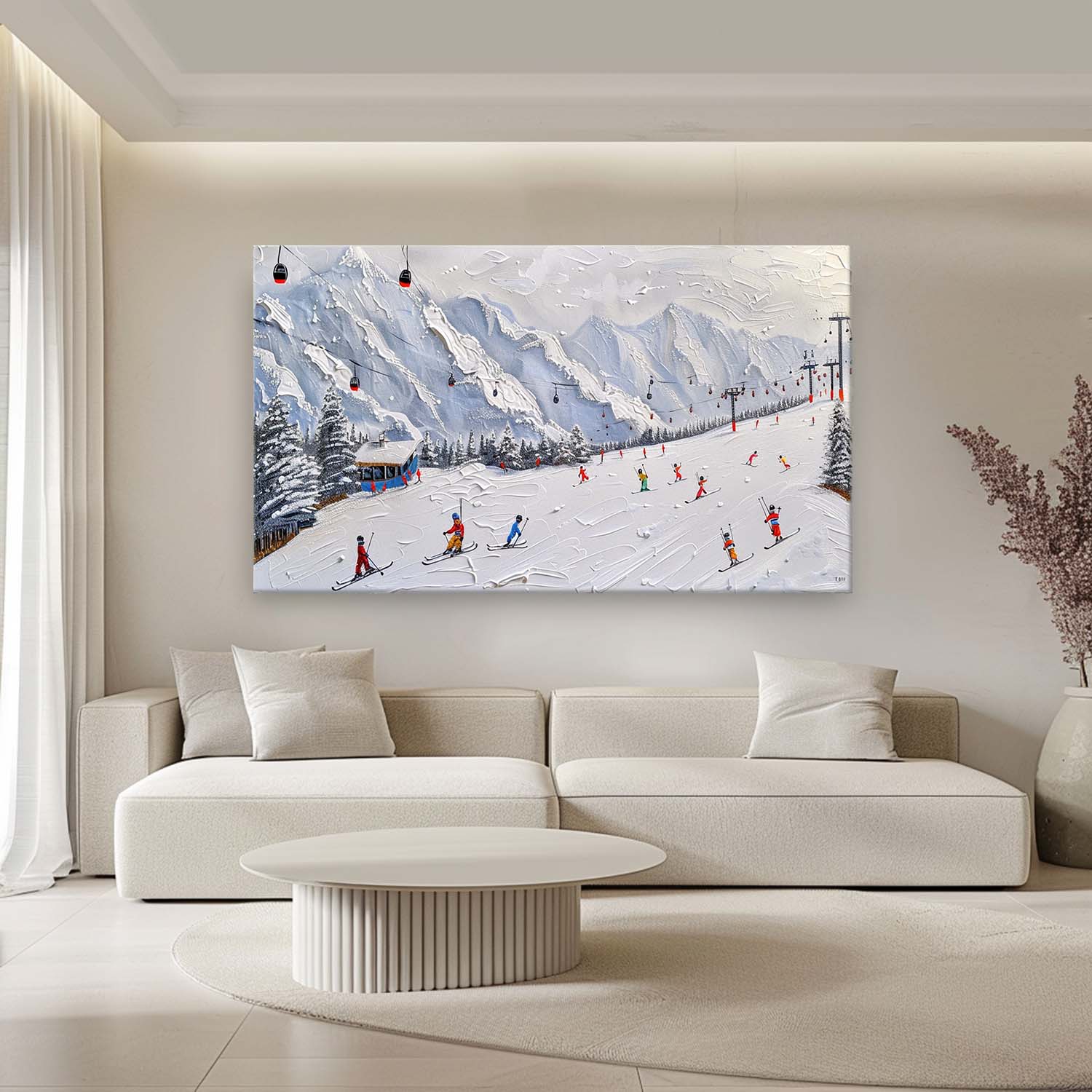 Plaster Art Texture Painting SG295 - Neutralighting