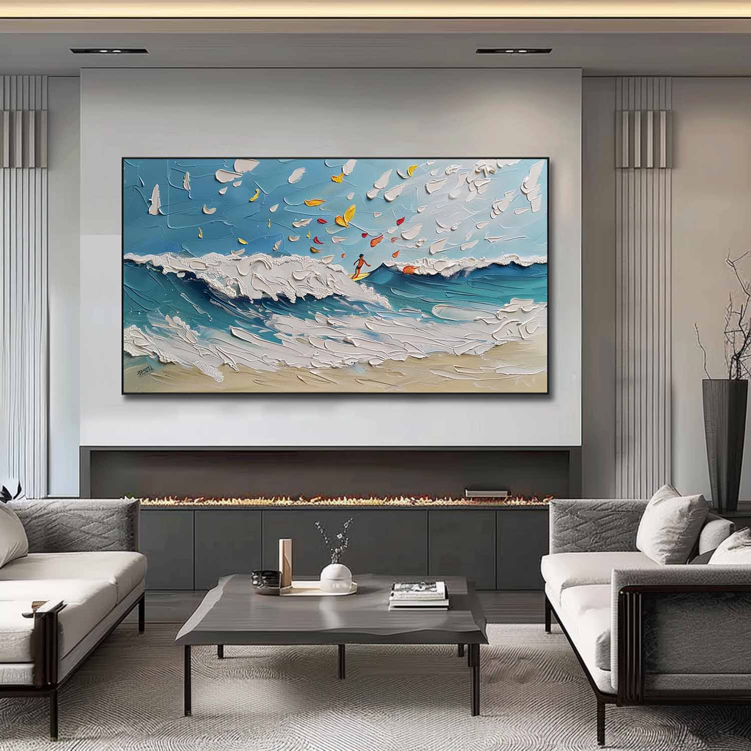 Plaster Art Texture Painting SG303 - Neutralighting