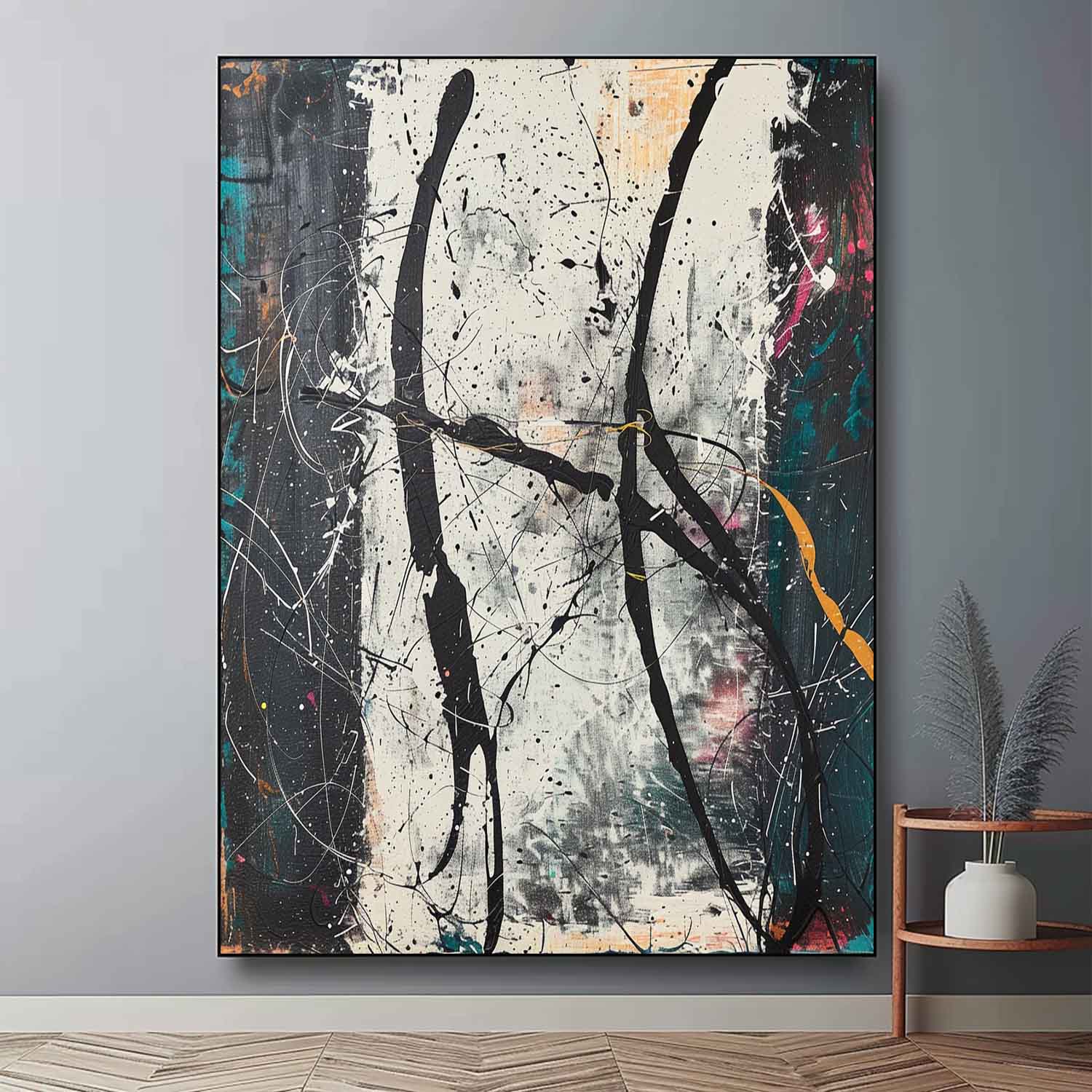 Wall Art Abstract Expressionism Energetic Modern