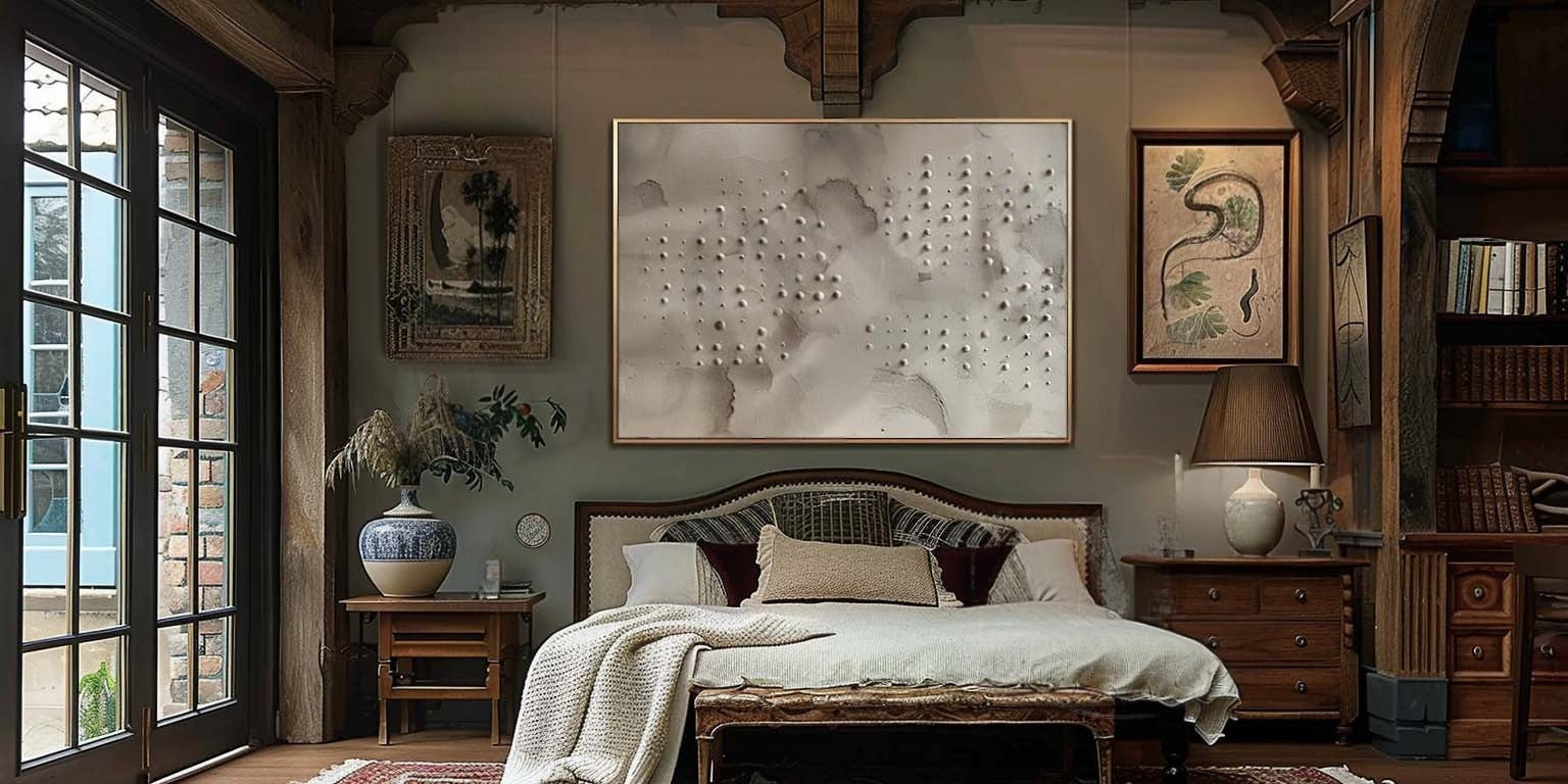 Wall Art Neutral Dotted Wabi-Sabi