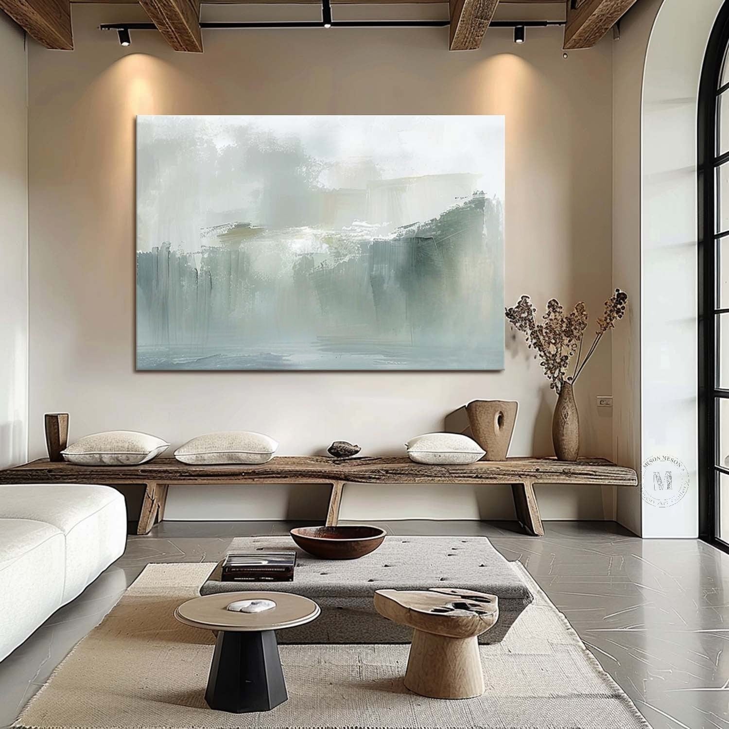 Wall Art Minimalist Textured Misty