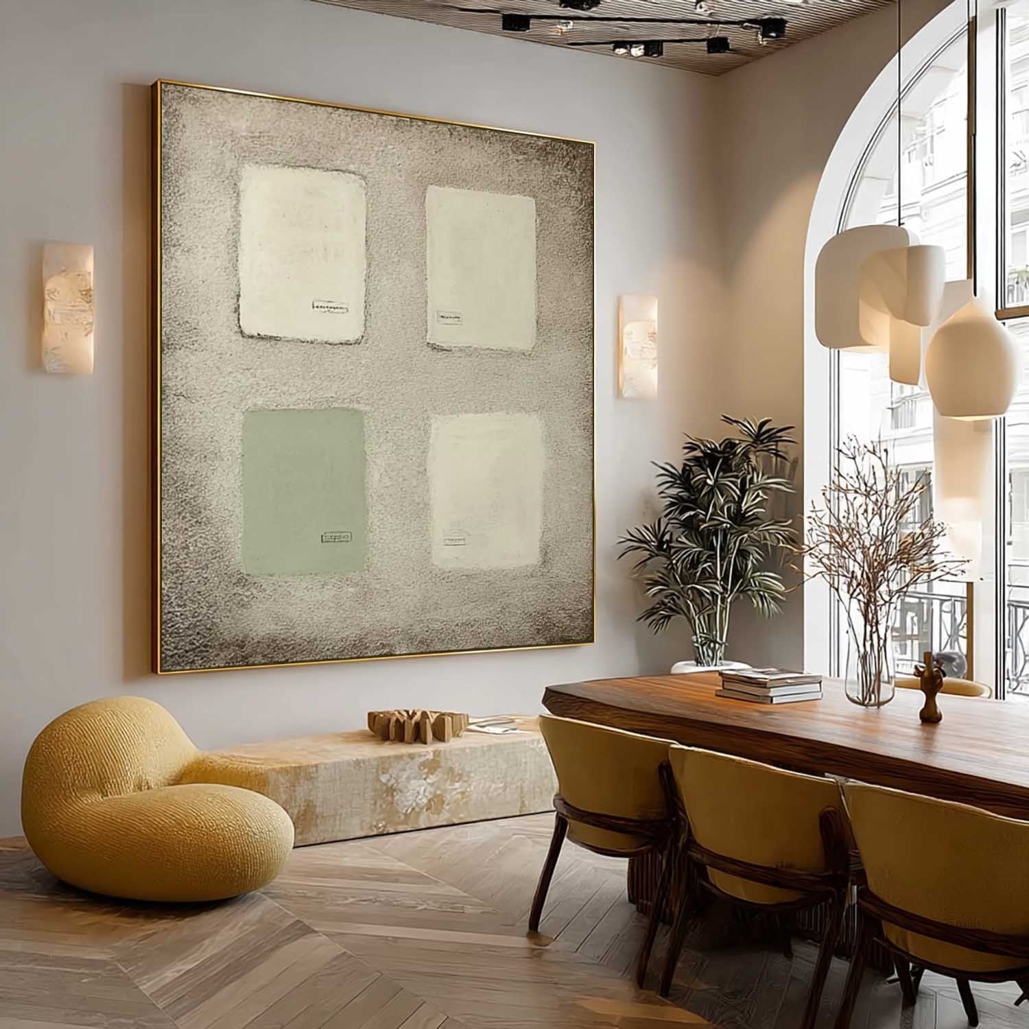 Minimalist Color Block Texture Painting