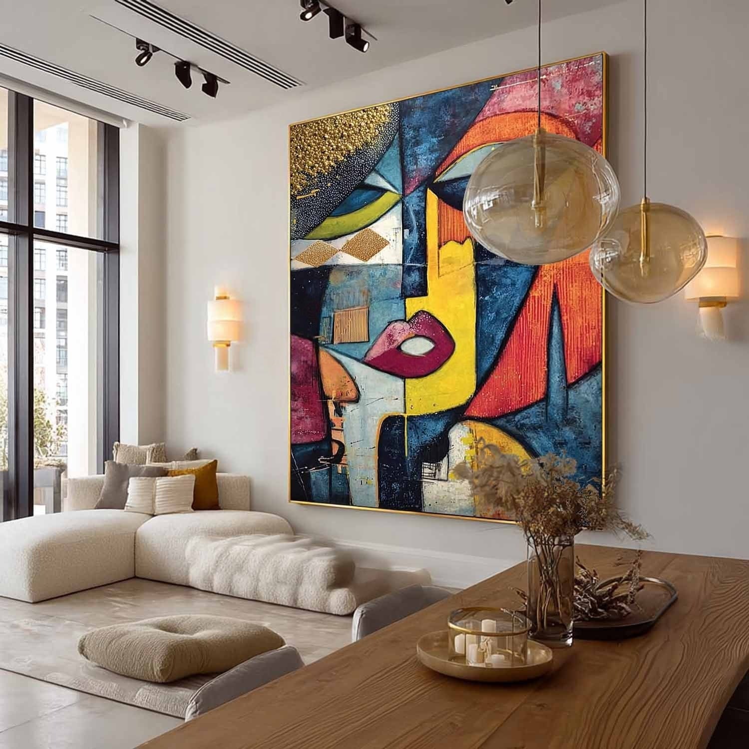 Cubist Abstract Face Painting