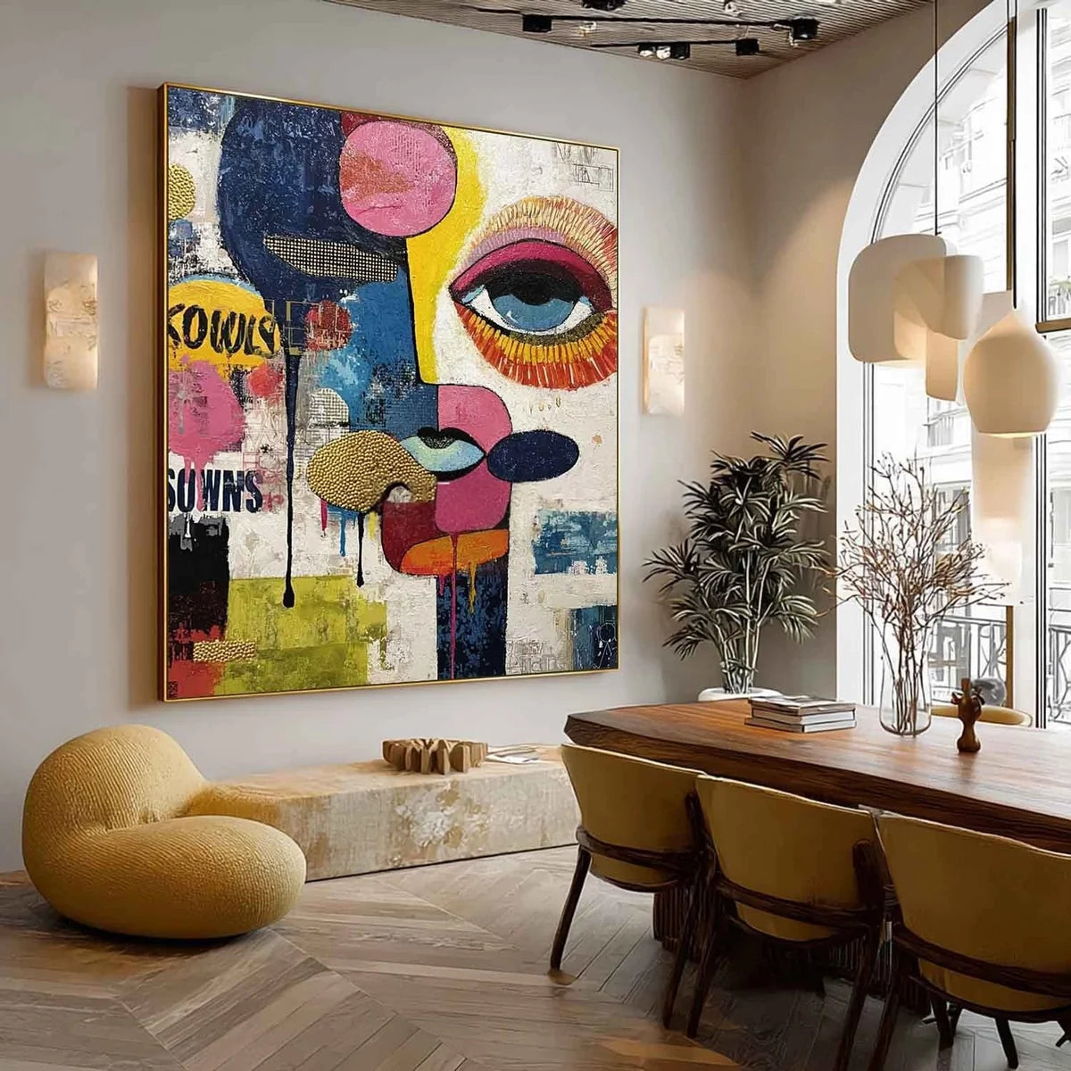 Wall Art Pop Art Textured Fragmented