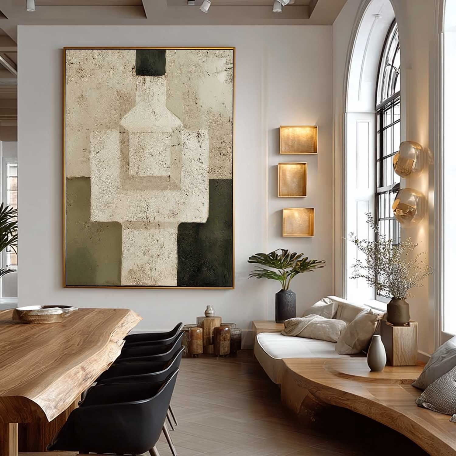 Wall Art 3D Geometric Abstract Neutral