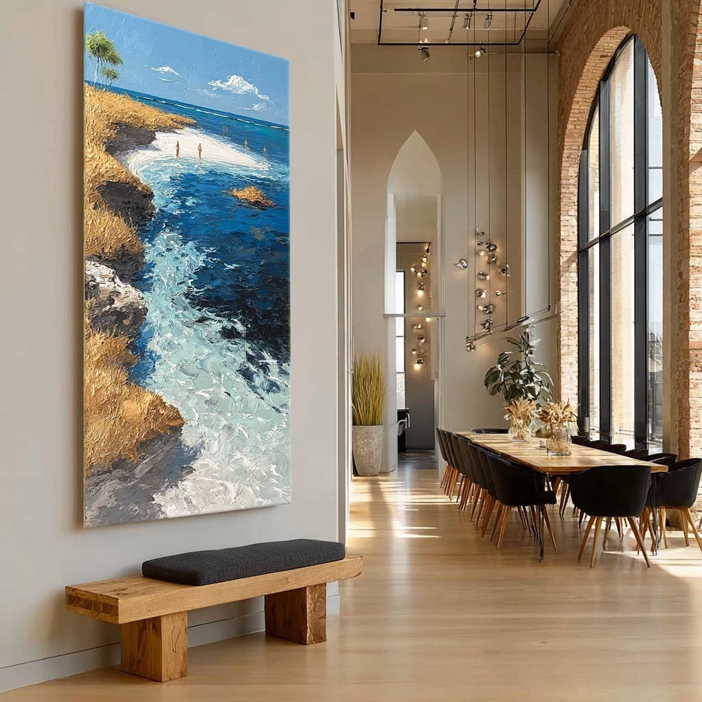 Tropical Peninsula Impasto Painting