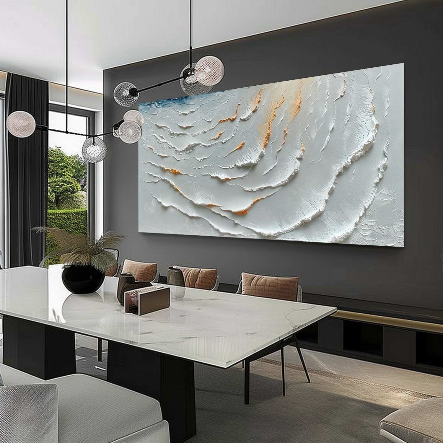Wall Art Serene Abstract Ocean Wave Canvas
