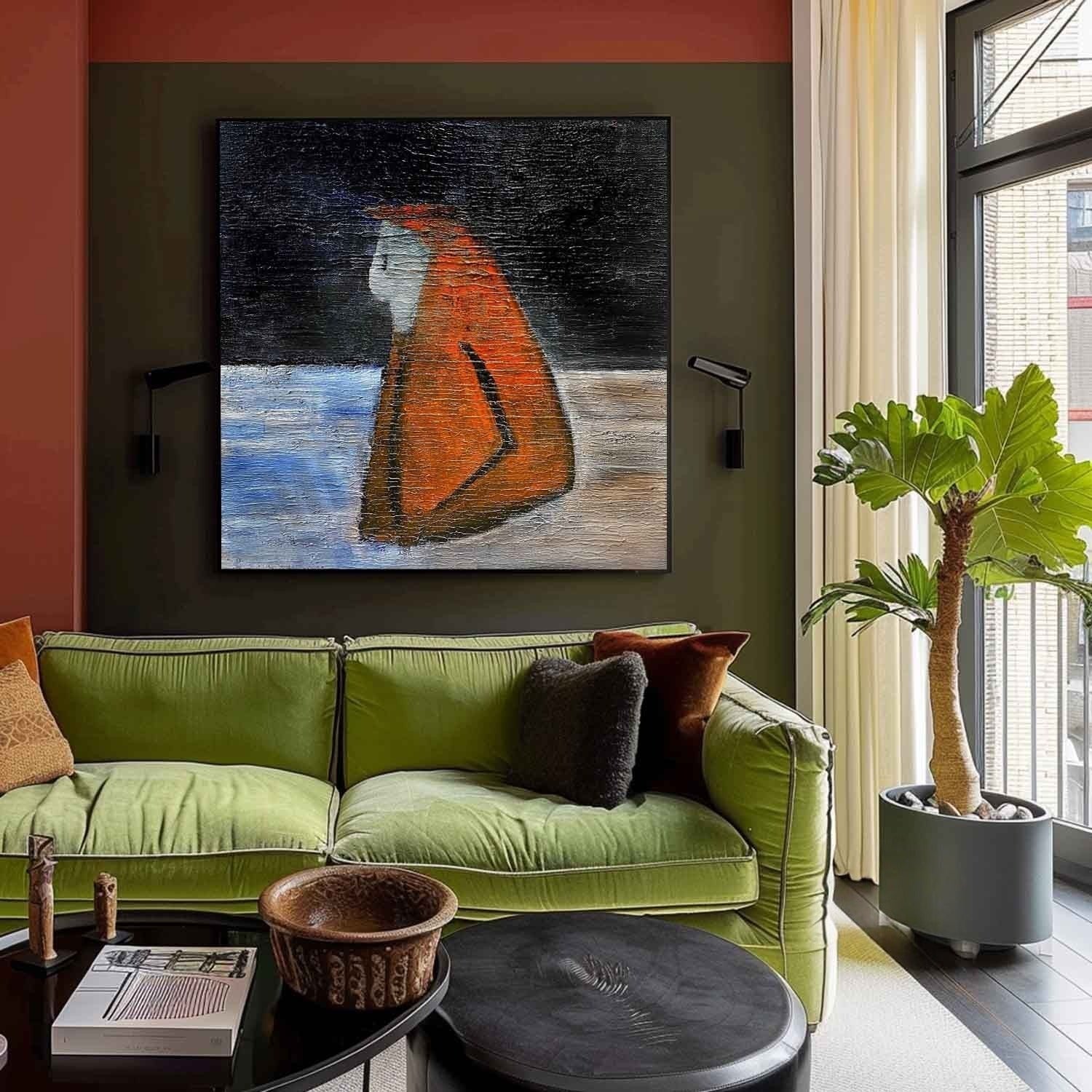 Wall Art Square Minimalist Figure