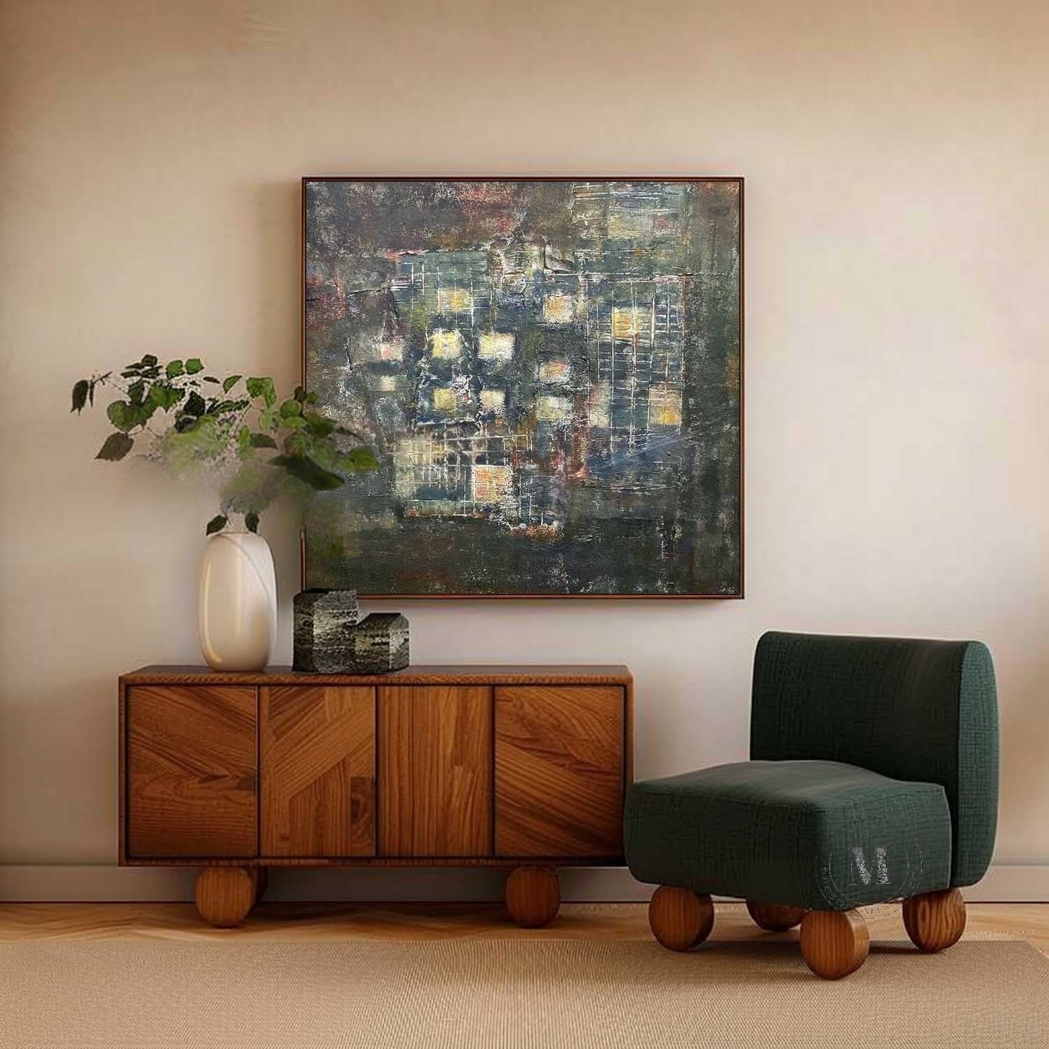 Wall Art Square Abstract Cityscape