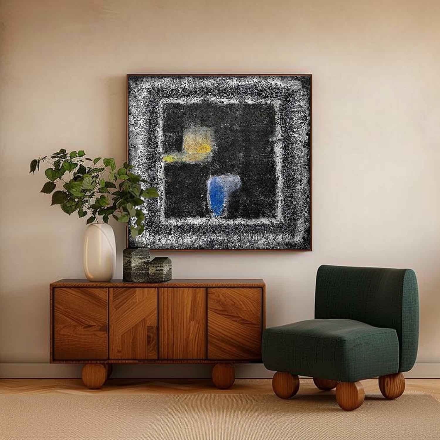 Wall Art Dark Abstract Wabi-Sabi Canvas