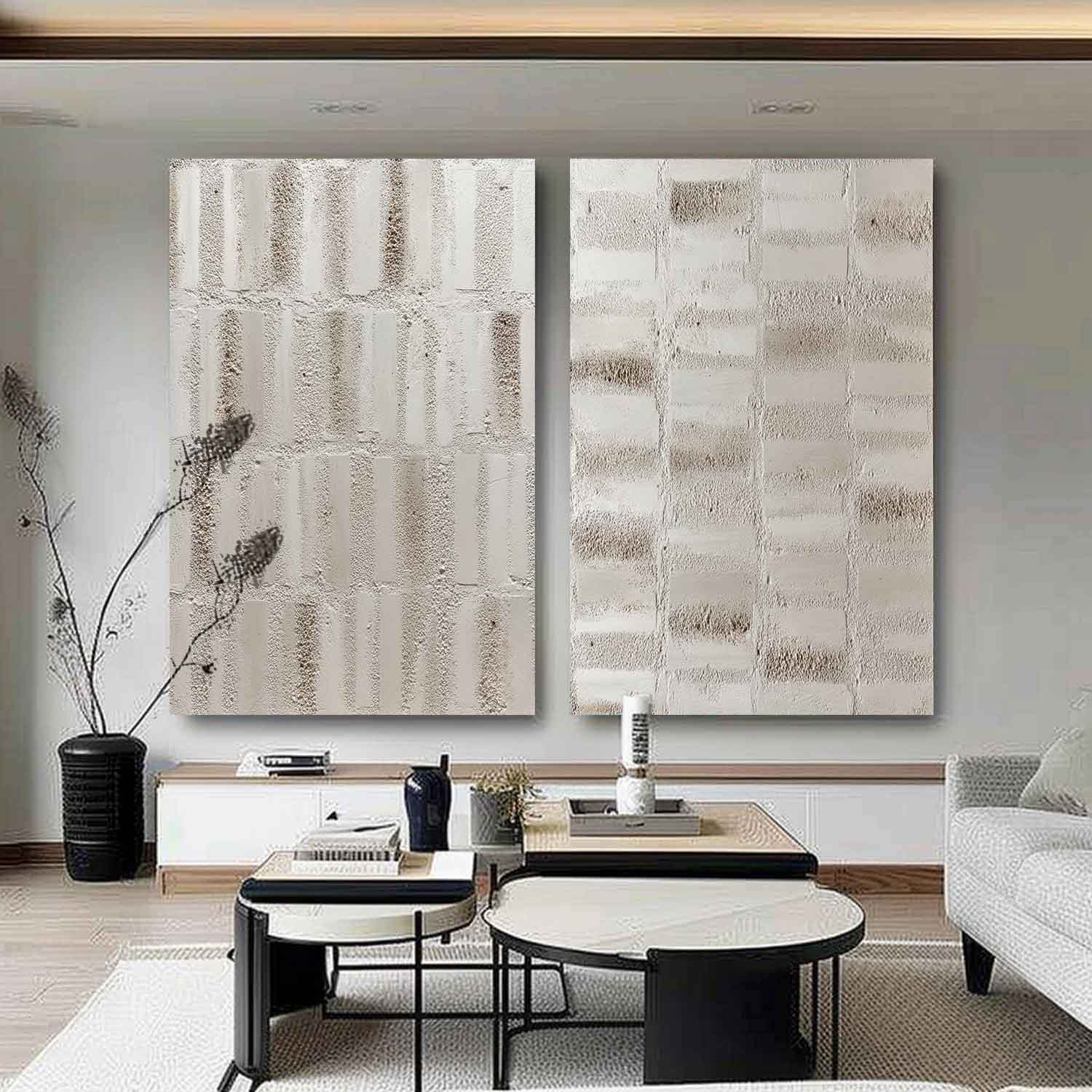 Plaster Art Texture Painting SG407 - Neutralighting