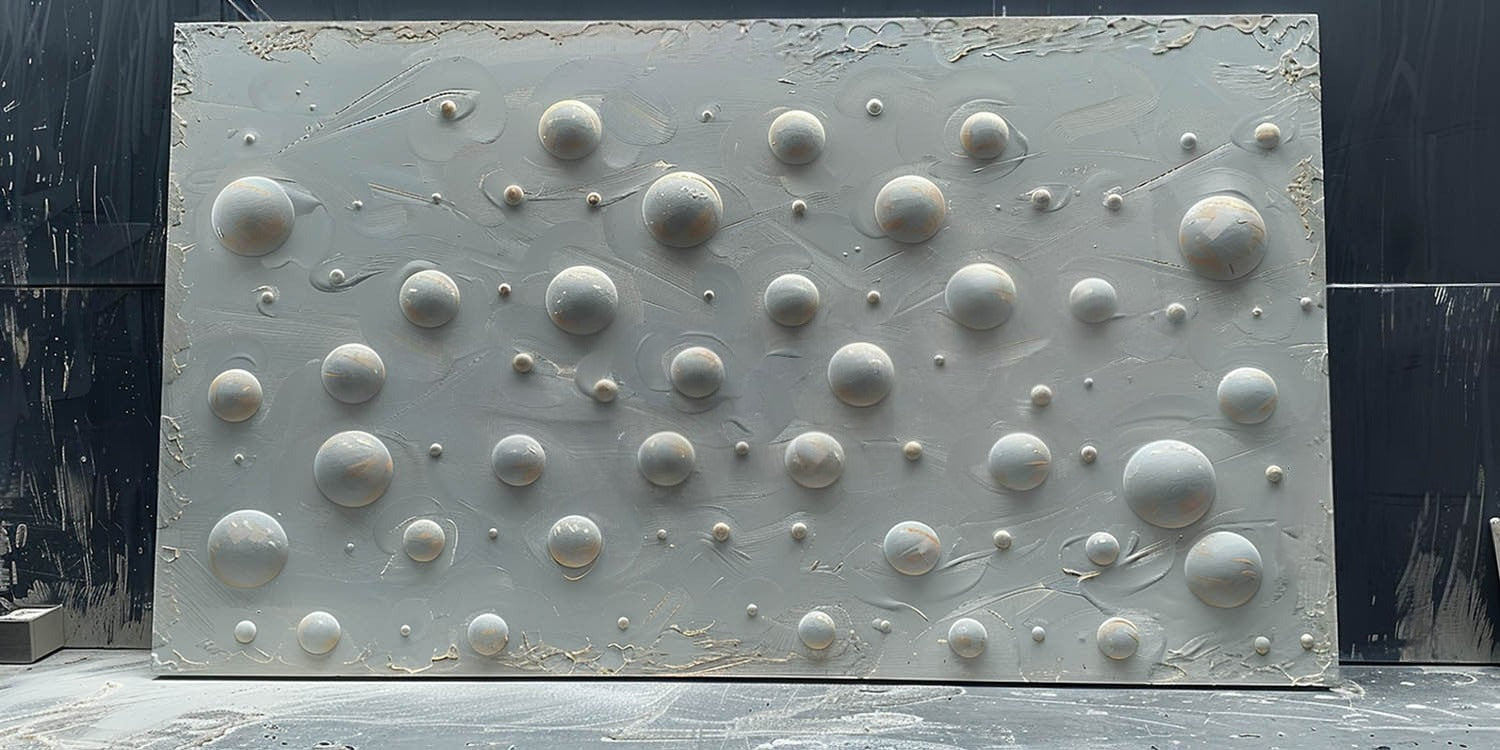 Wall Art Neutral Bubble Dotted Canvas