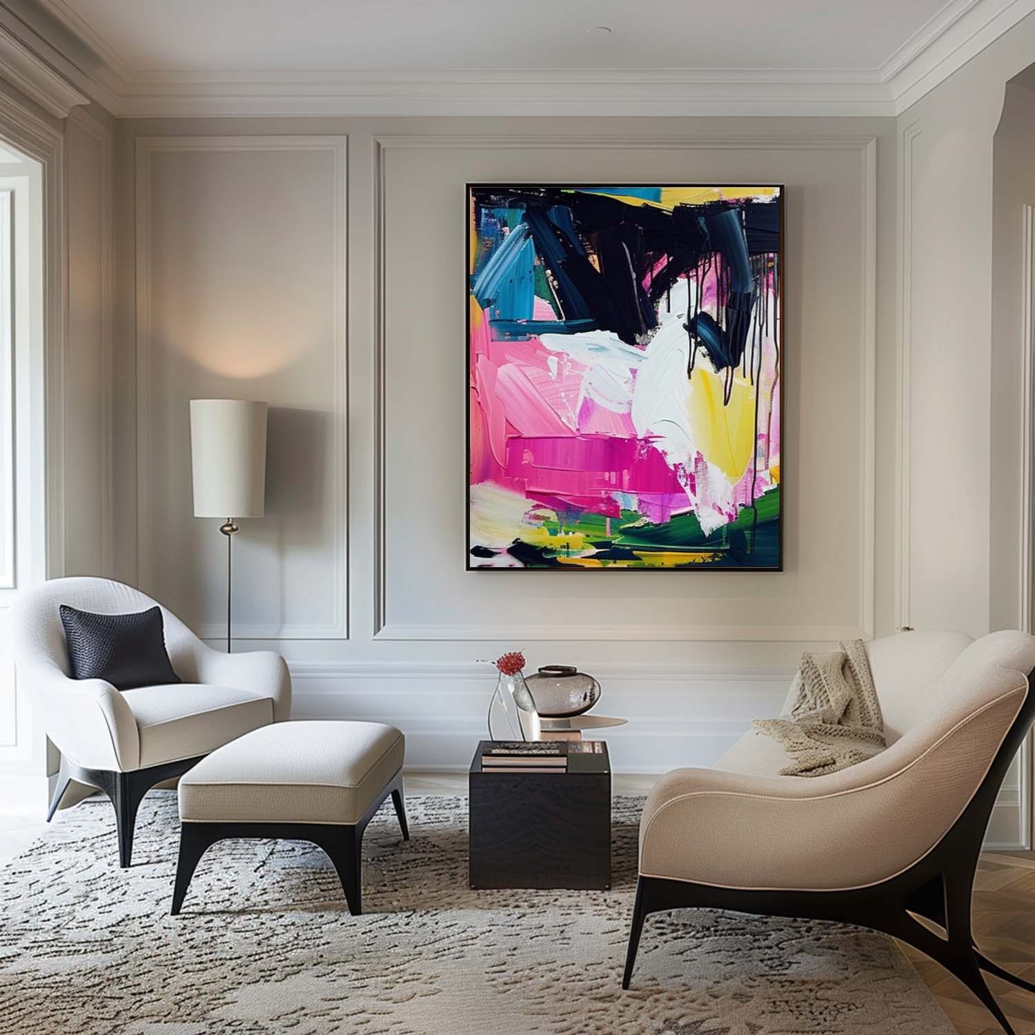 Vibrant Abstract Expressionist Impasto Painting