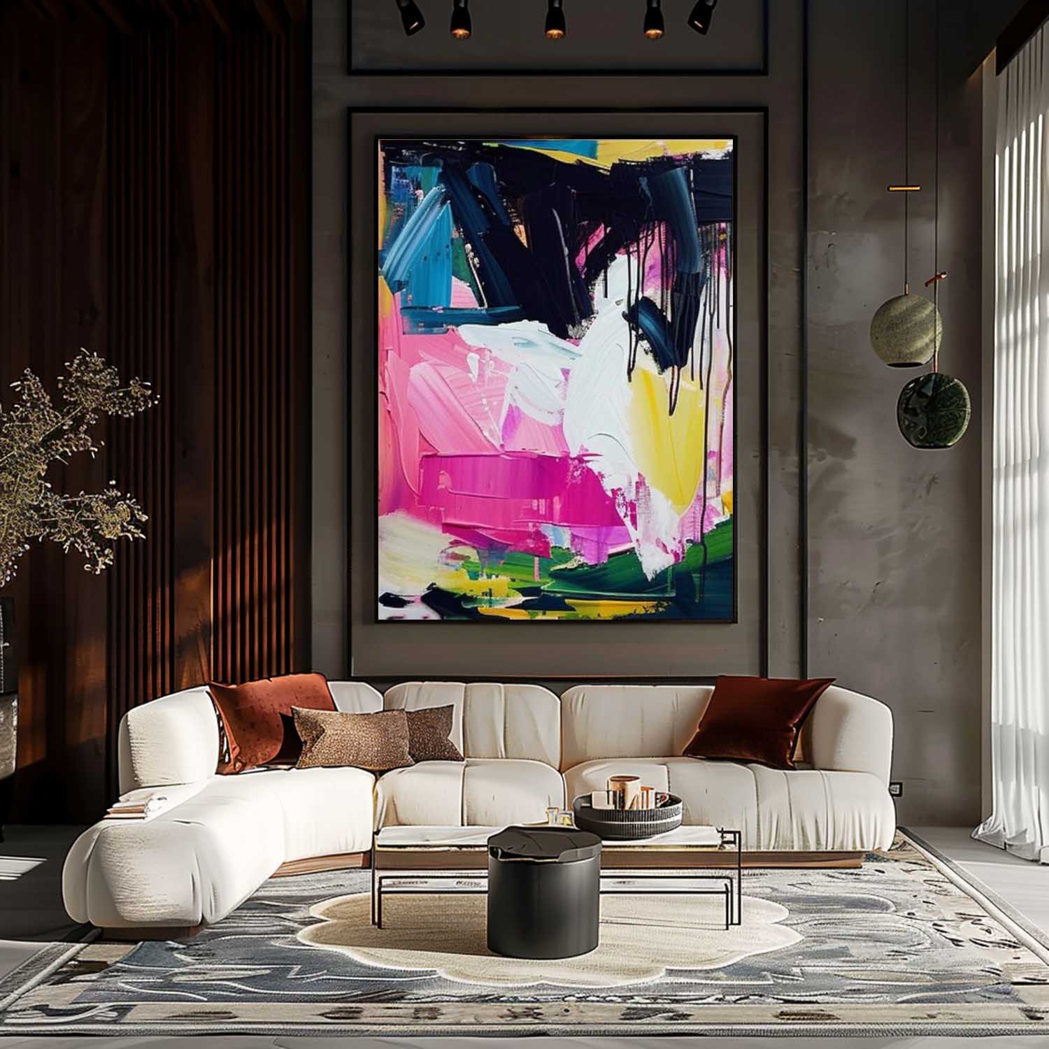 Vibrant Abstract Expressionist Impasto Painting