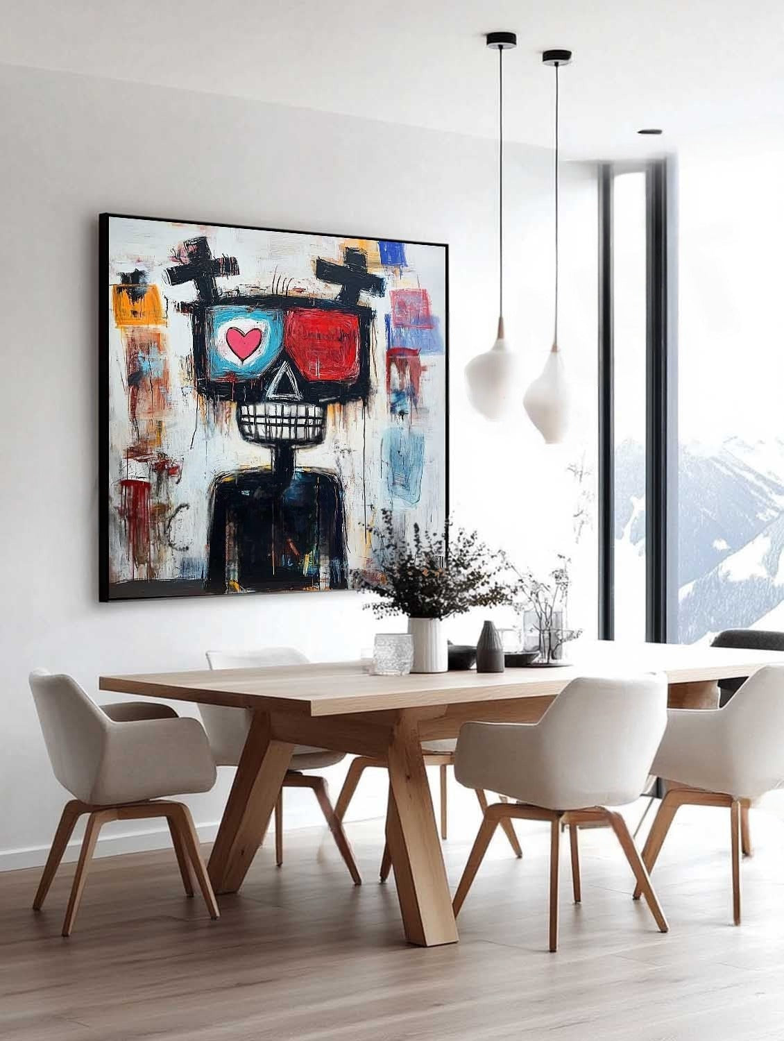 Wall Art Neo Expressionist Skeleton Heart