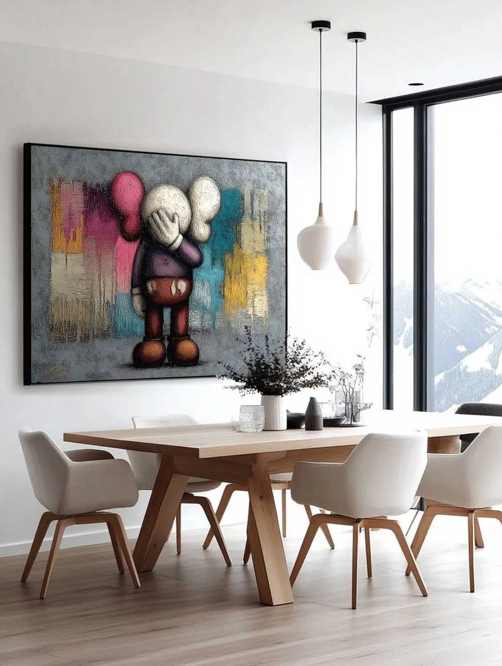 Wall Art Introspective Textured Kaws
