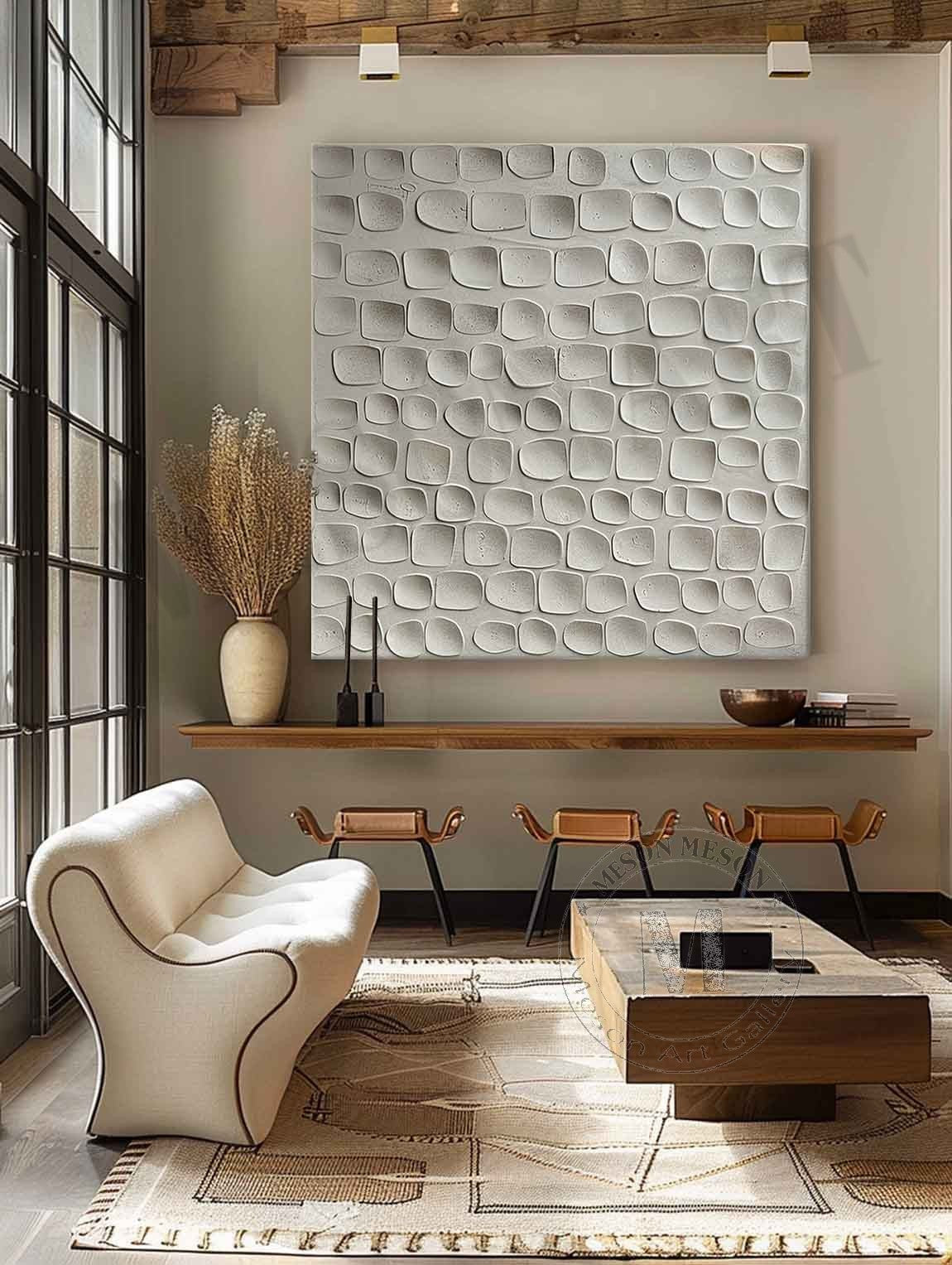 Wall Art Minimalist 3D Textured Neutral