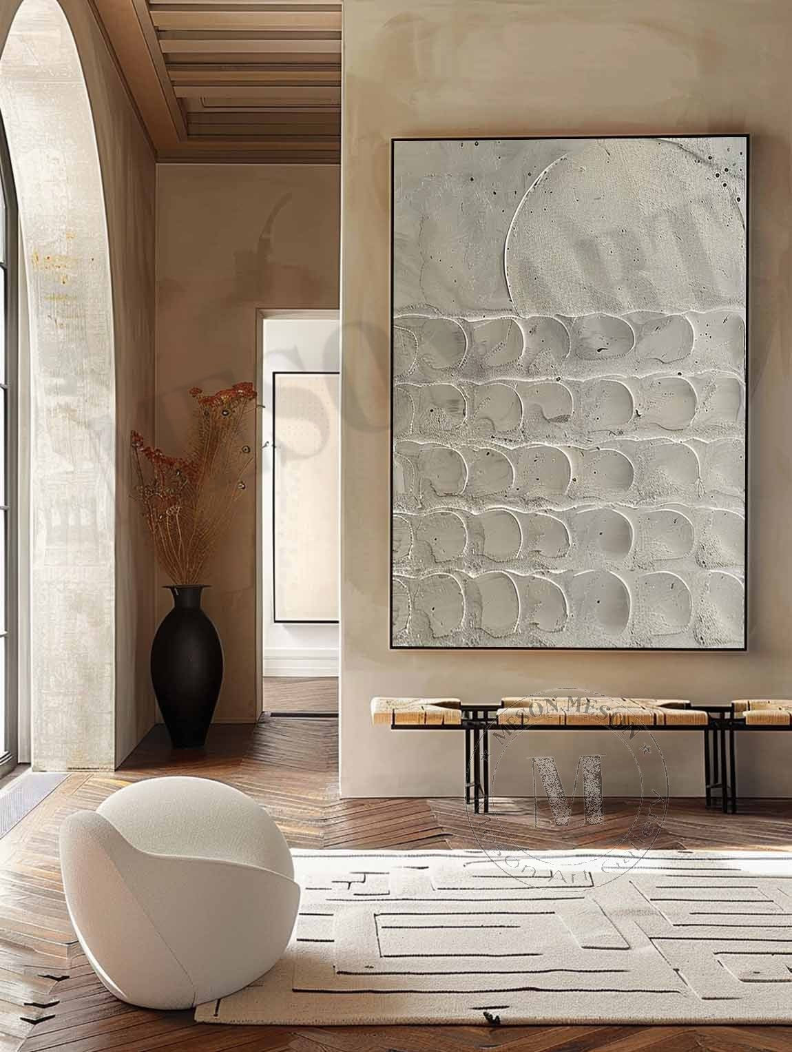 Plaster Art Texture Painting SG345 - Neutralighting