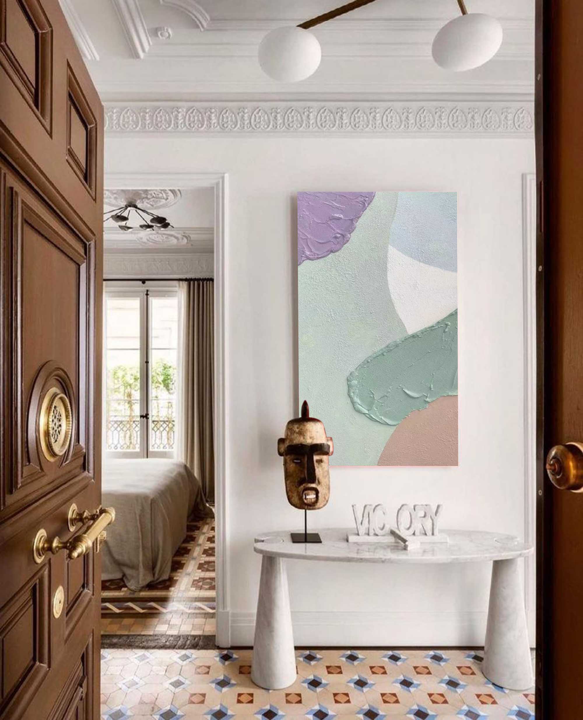 Wall Art Heavy Pastel Geometric Shape