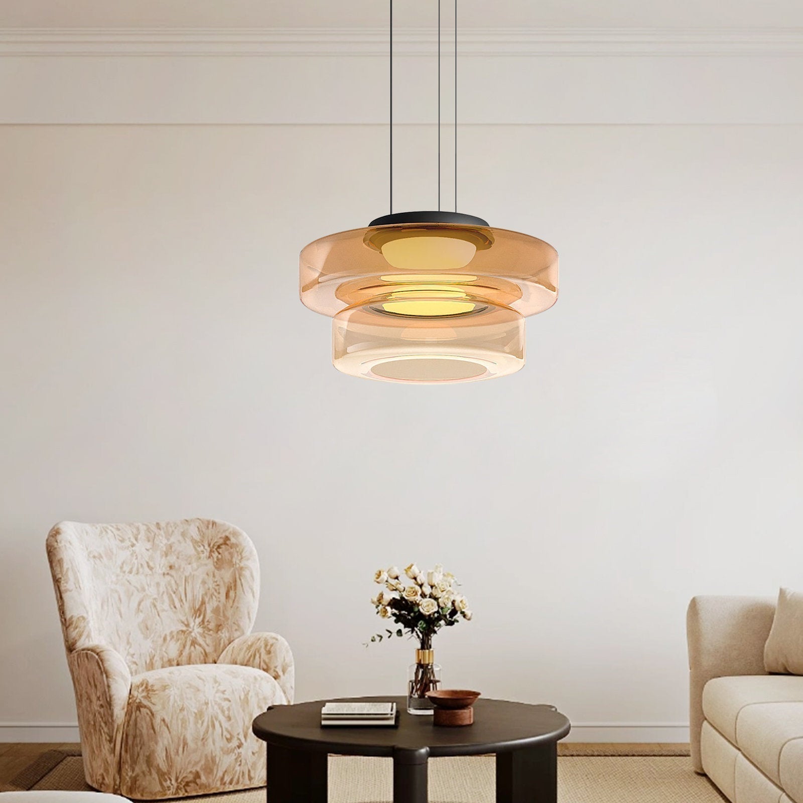Jojo Glass Pendant Light Multi-tiered Structure - Neutralighting