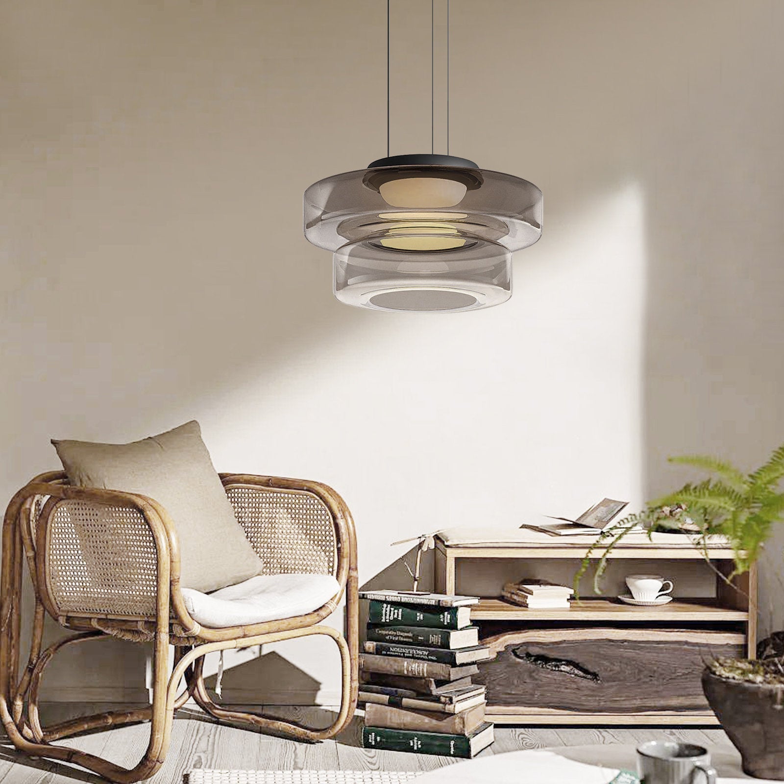 Jojo Glass Pendant Light Multi-tiered Structure - Neutralighting