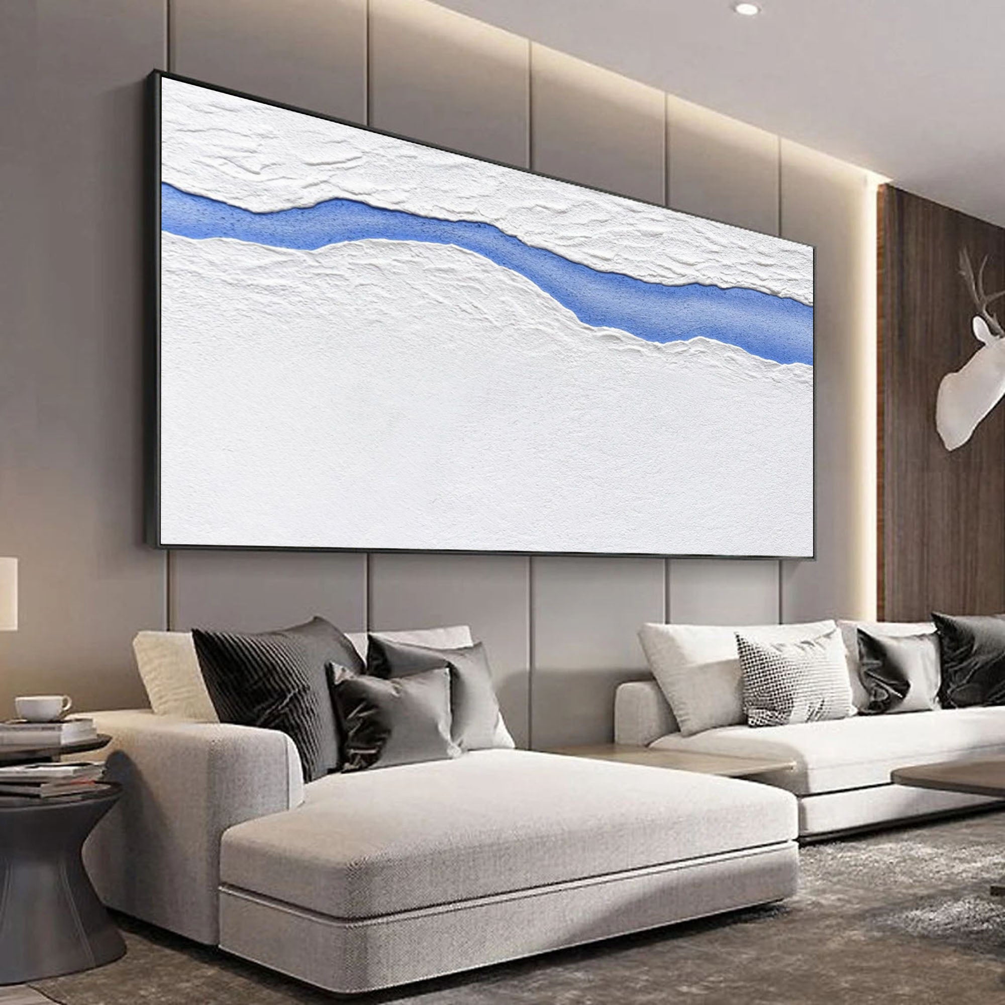 Wall Art Plaster Elegant Neutral Abstract