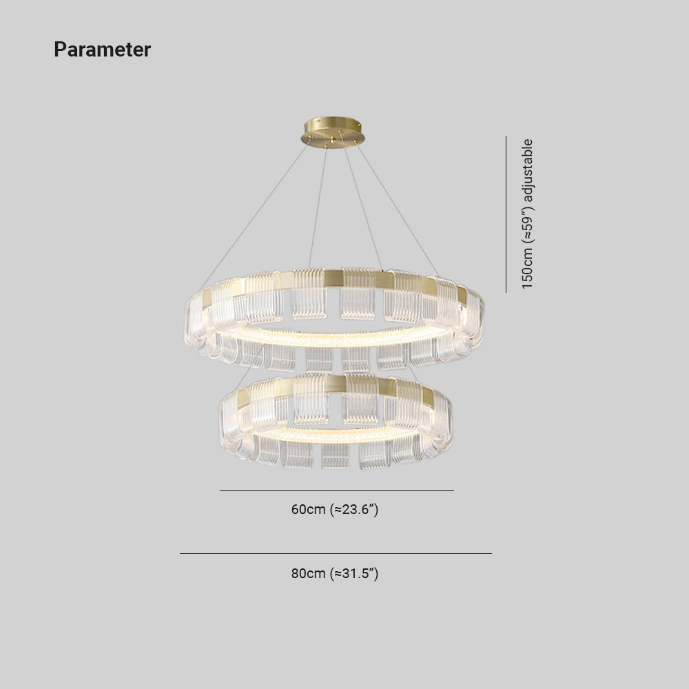 Arisha Modern Acrylic Ring Pendant Light, White/Gold - Neutralighting