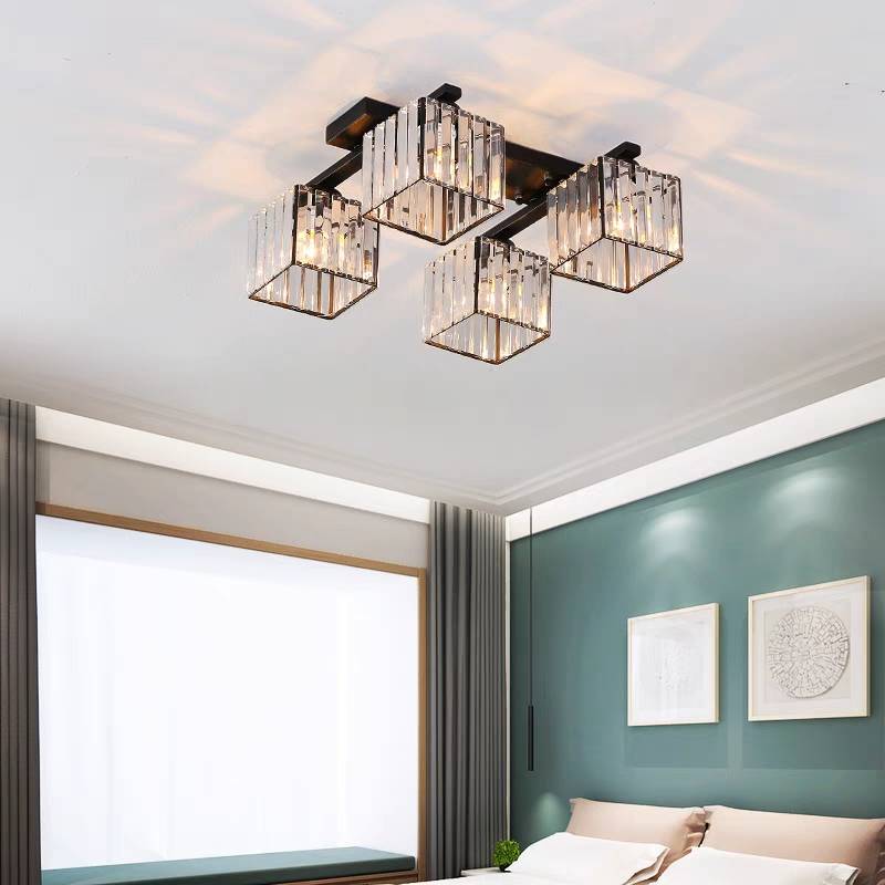 Kristy Modern Flush Mount Ceiling Light, Black/Gold - Neutralighting