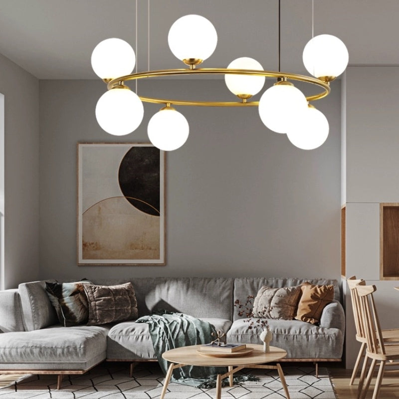 Valentina Nordic Ring Magic Bean Pendant Light Black/Gold Metal - Neutralighting