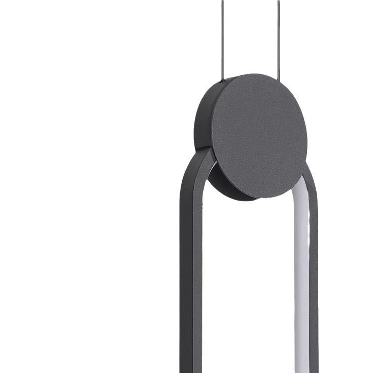 Doria Modern LED Pendant Light Black/White Metal Living Room - Neutralighting