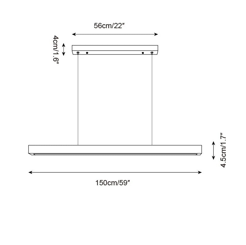 Imiror Minimalist Travertine Linear Pendant Light