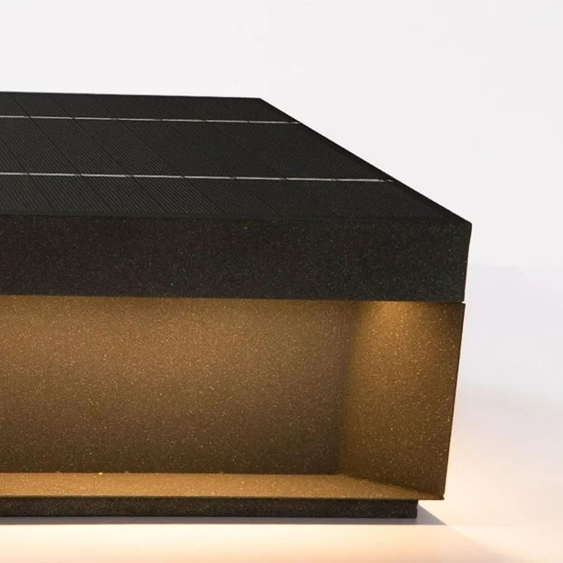 Elow Outdoor Post Lamps Modern Square Solar - Neutralighting