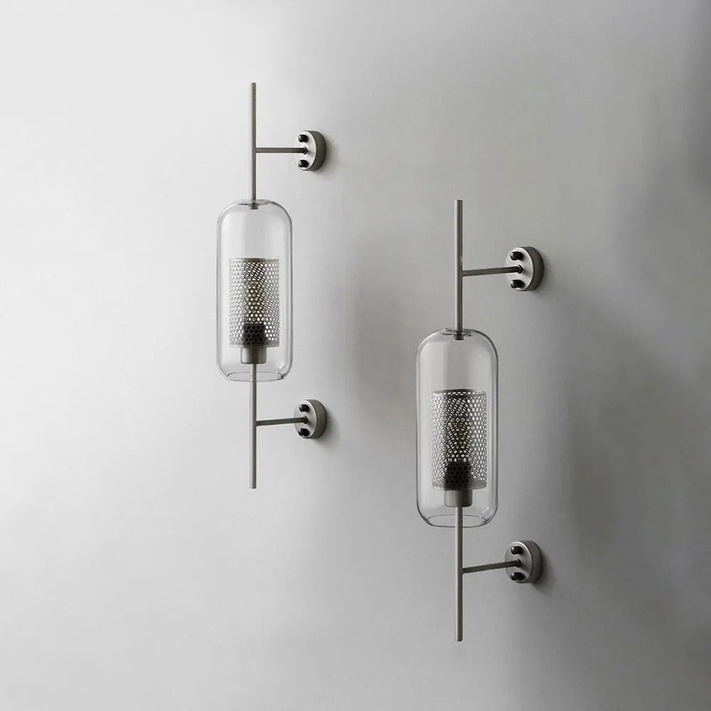 Kiri Industrial Classy Global Clear Glass Wall Lamp - Neutralighting