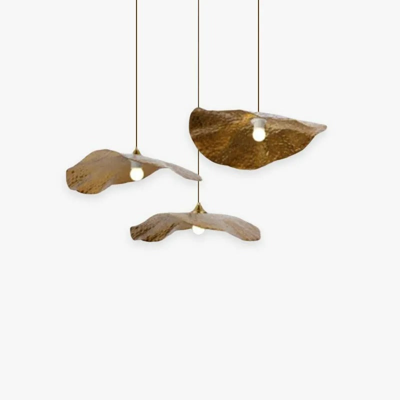 Arisha Natural Lotus Leaf Metal Pendant Light - Neutralighting