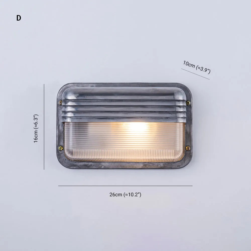 Wyre Wall Lamp Geometric Modern Metal Glass Outdoor - Neutralighting