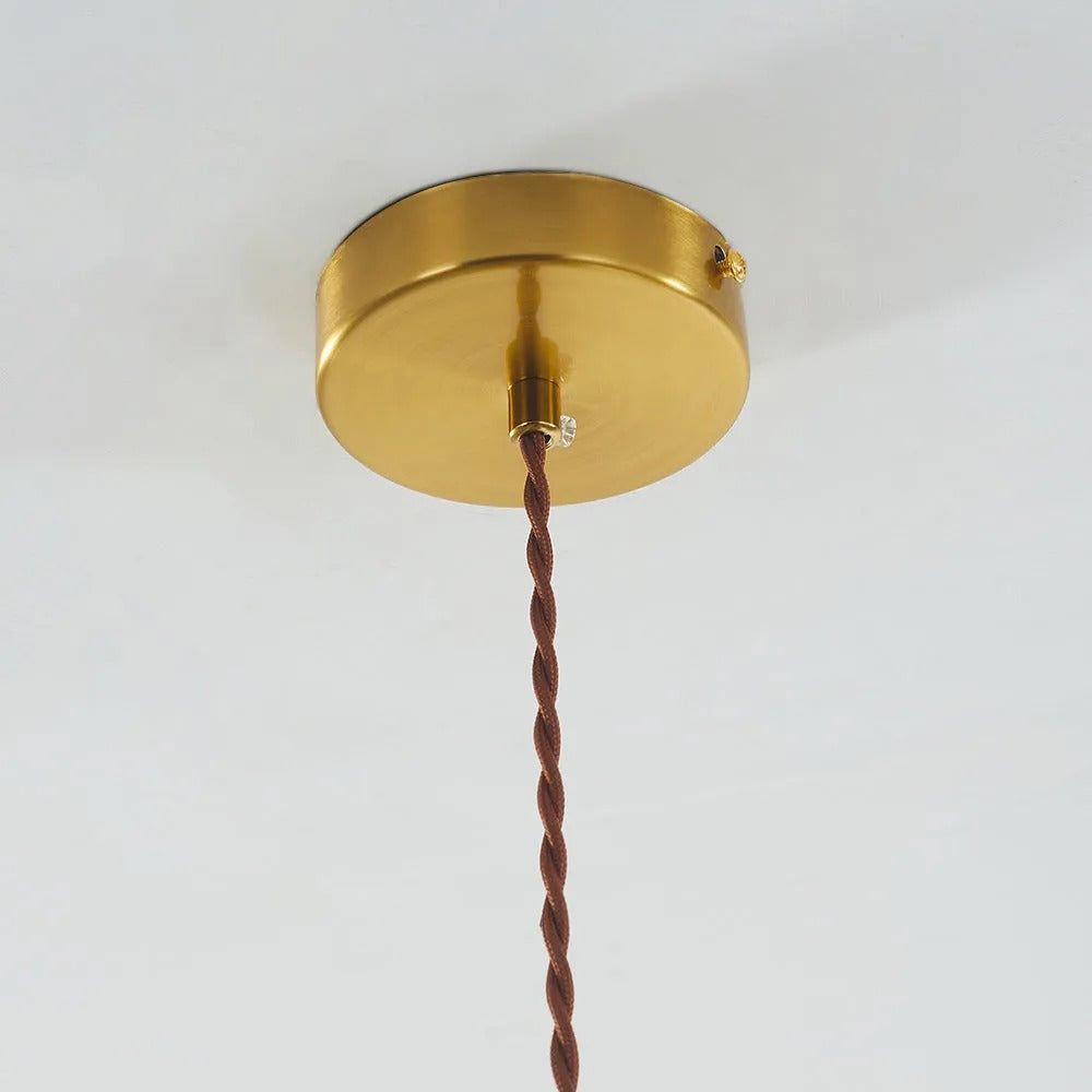 Valentina Retro LED Pendant Light Metal Green Glass Dining Room - Neutralighting