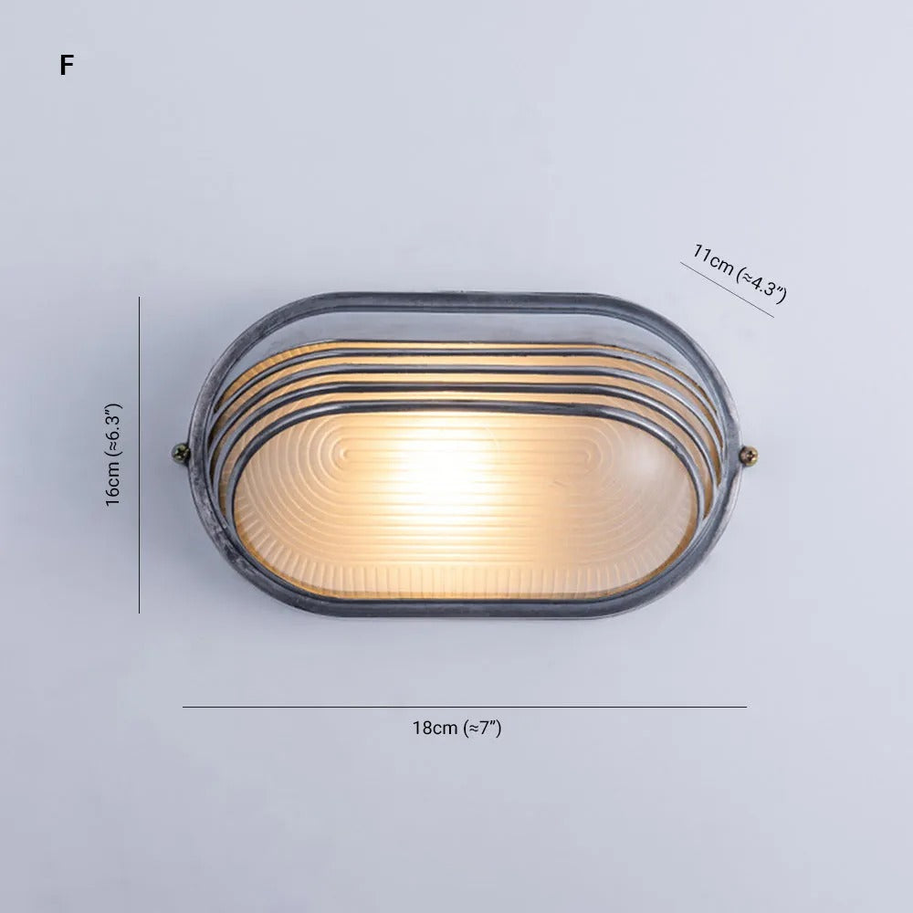 Wyre Wall Lamp Geometric Modern Metal Glass Outdoor - Neutralighting