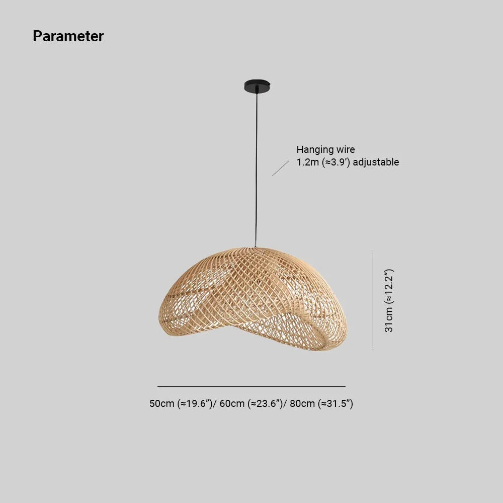 Juno Rustic Rattan Pendant Light Living Room - Neutralighting
