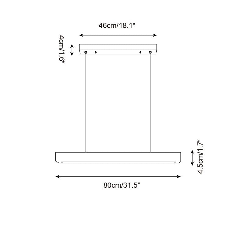 Imiror Minimalist Travertine Linear Pendant Light