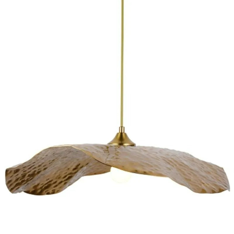 Arisha Natural Lotus Leaf Metal Pendant Light - Neutralighting