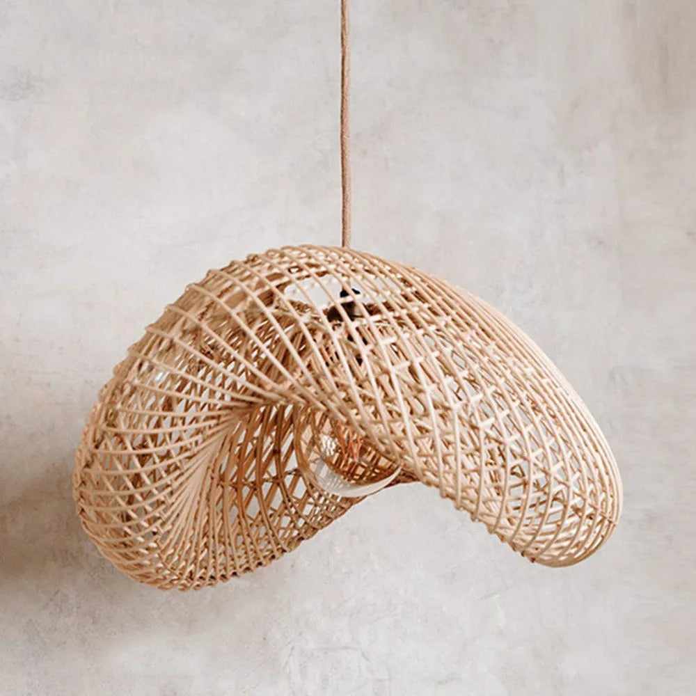 Juno Rustic Rattan Pendant Light Living Room - Neutralighting