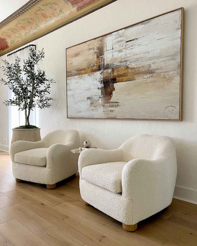Wall Art Neutral Abstract Layered Soft Gradient