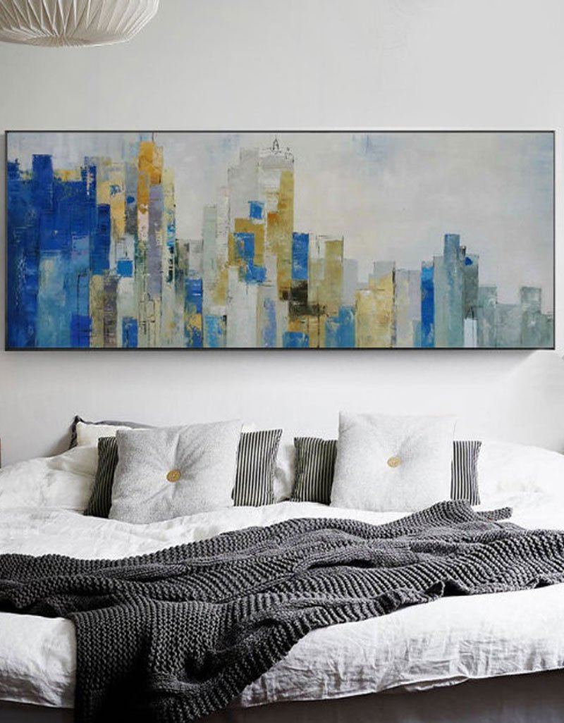 Large Original Abstract Urban Skyline Art URP01 - Neutralighting