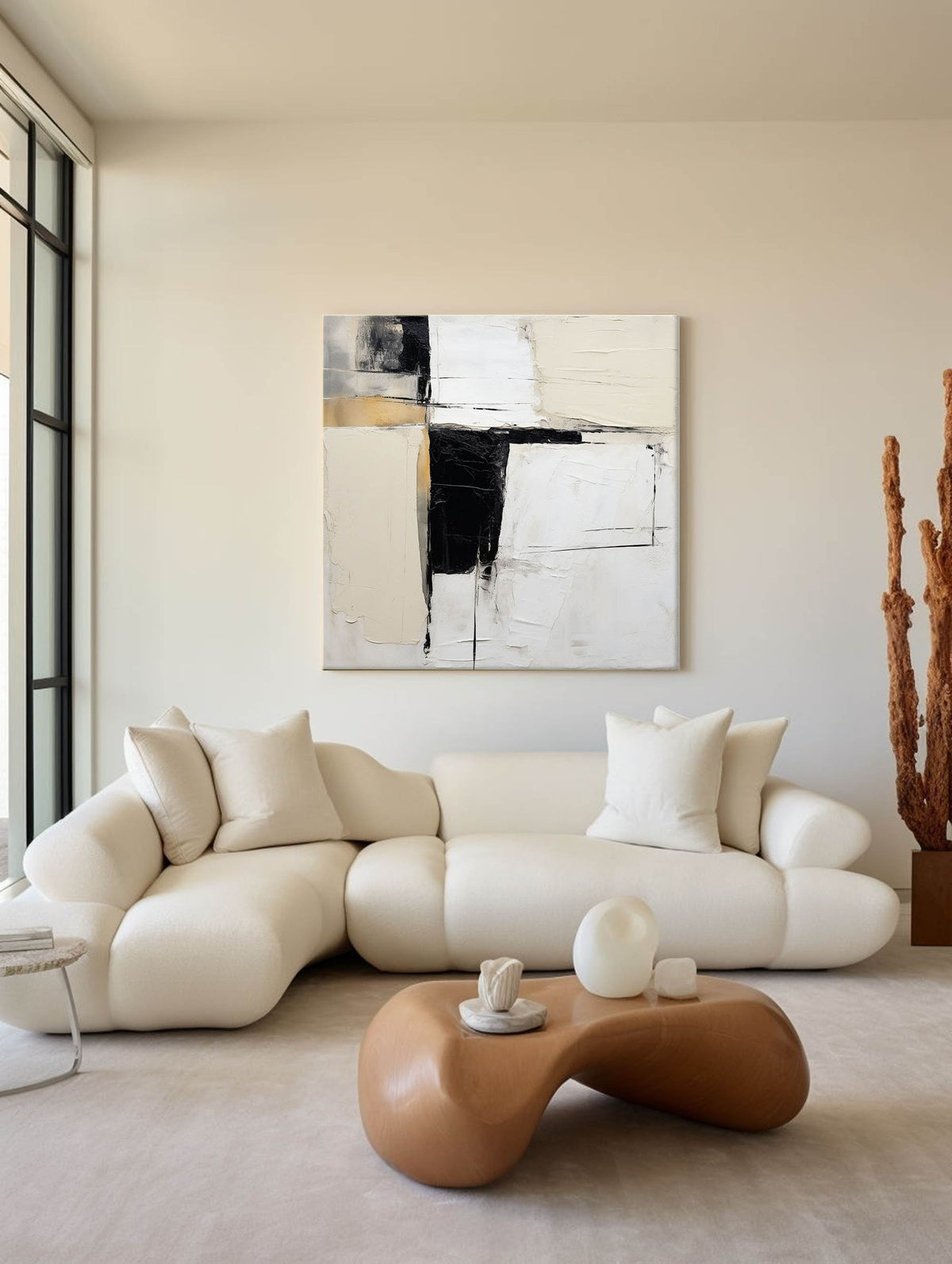 Wall Art Black Axis Geometry
