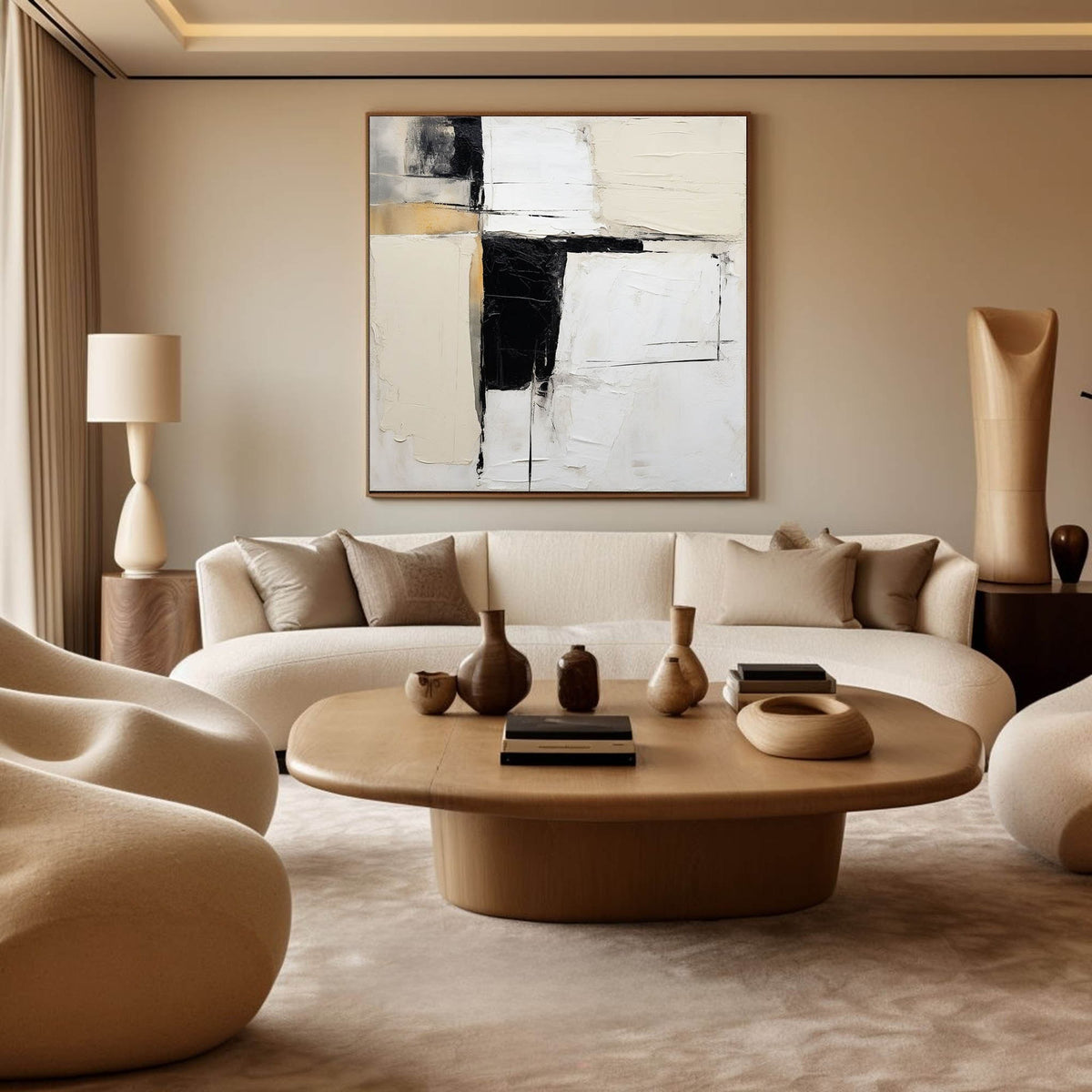 Wall Art Black Axis Geometry