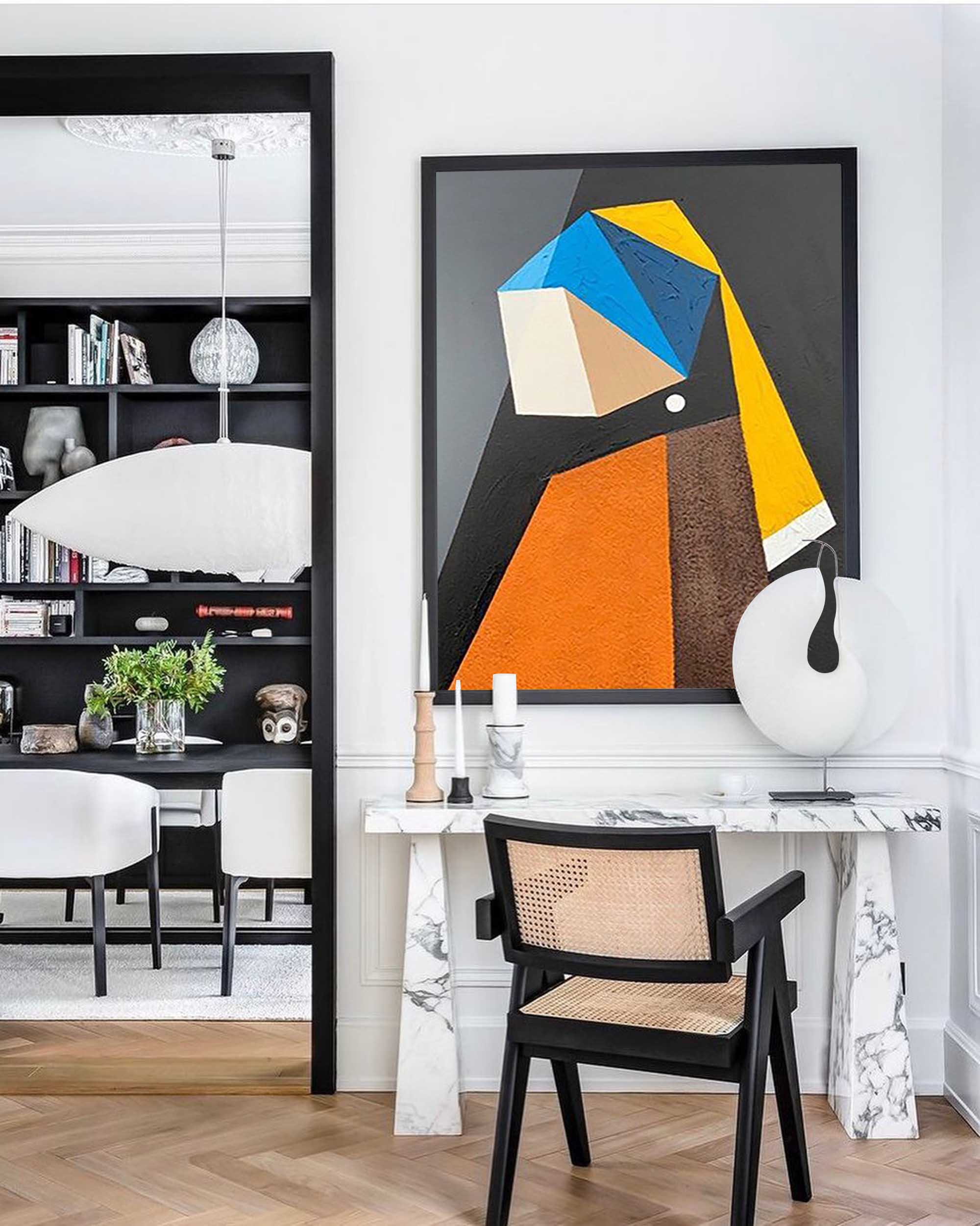 Wall Art Minimalist Cubist Geometric Abstract